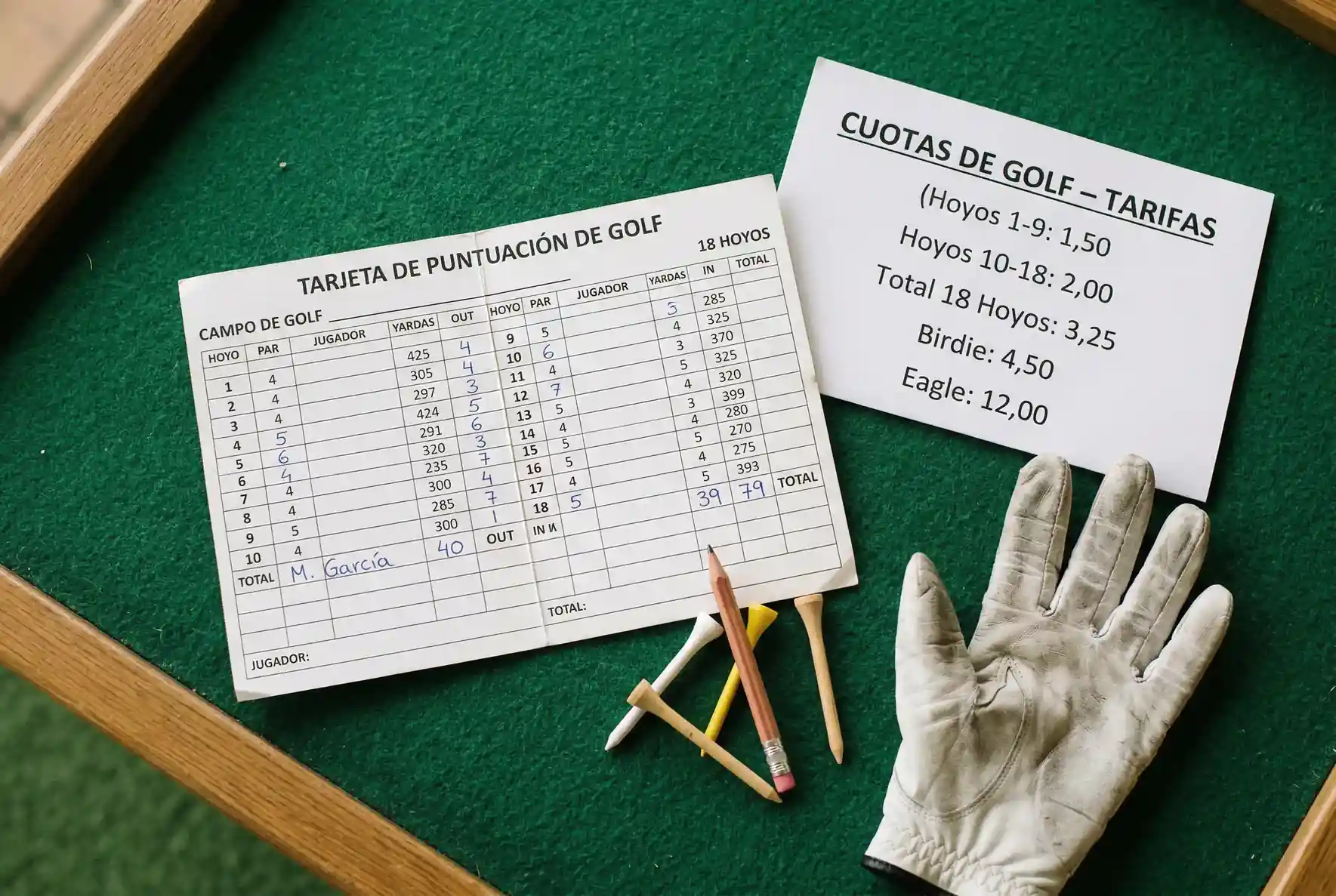 Tipos de apuestas de golf y mercados disponibles en casas de apuestas